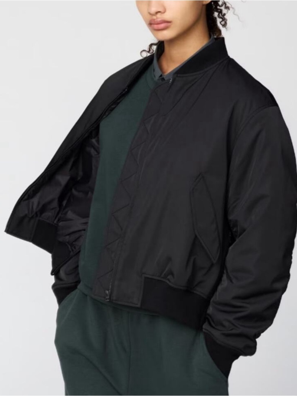 UNIQLO Black Bomber Jacket - LIKE NEW
